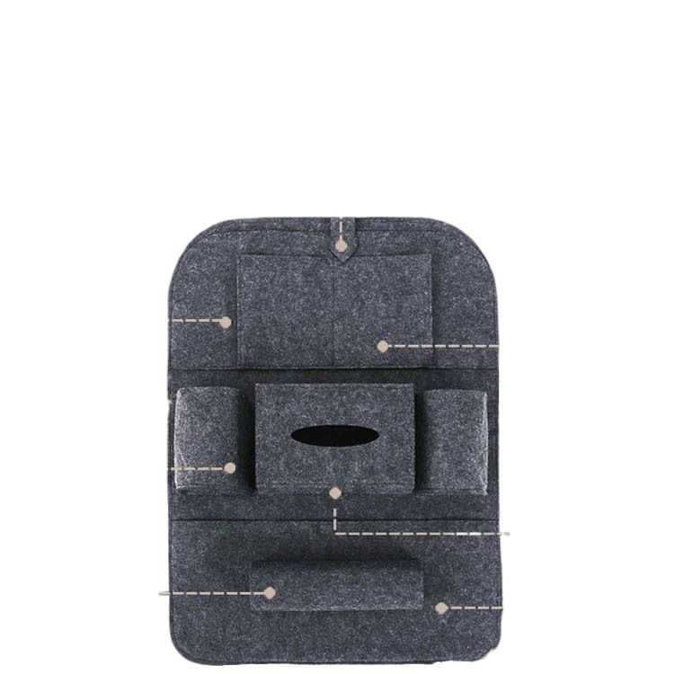 Car seat back storage bag, multi-function car hanging bag, rear storage storage bag in the car (with storage compartment / water cup position)