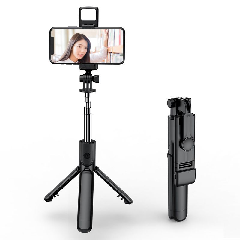 Mobile phone Bluetooth selfie stick tripod integrated multi-function portable camera stand