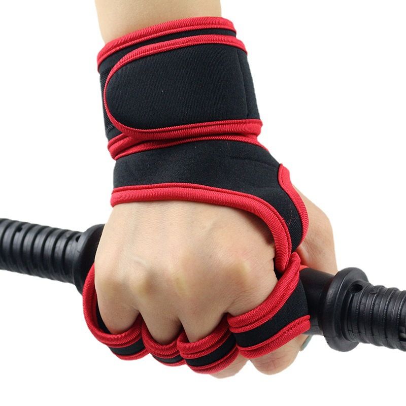 Men's and women's wrist guards, non-slip half-finger gloves, gym weightlifting training gloves, anti-cocoon breathable sports gloves
