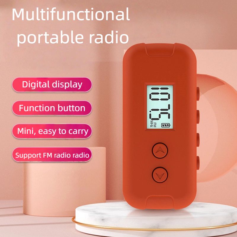 Mini FM Pocket Radio - Compact Battery-Powered Portable Radio with Clear Sound for Outdoor/Emergency