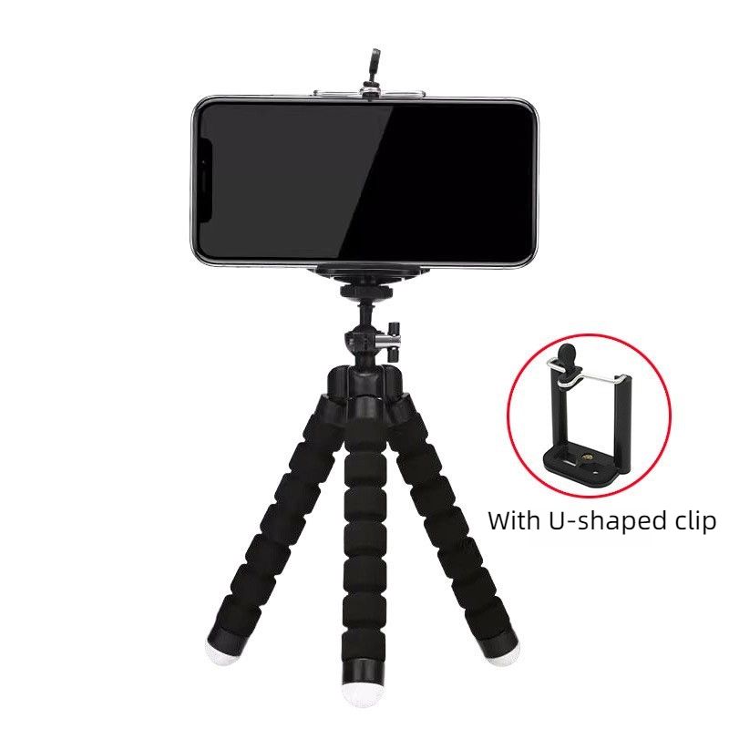 Multifunctional desktop mobile phone holder tripod foldable portable live broadcast drama holder multi-angle adjustment non-slip mobile phone holder