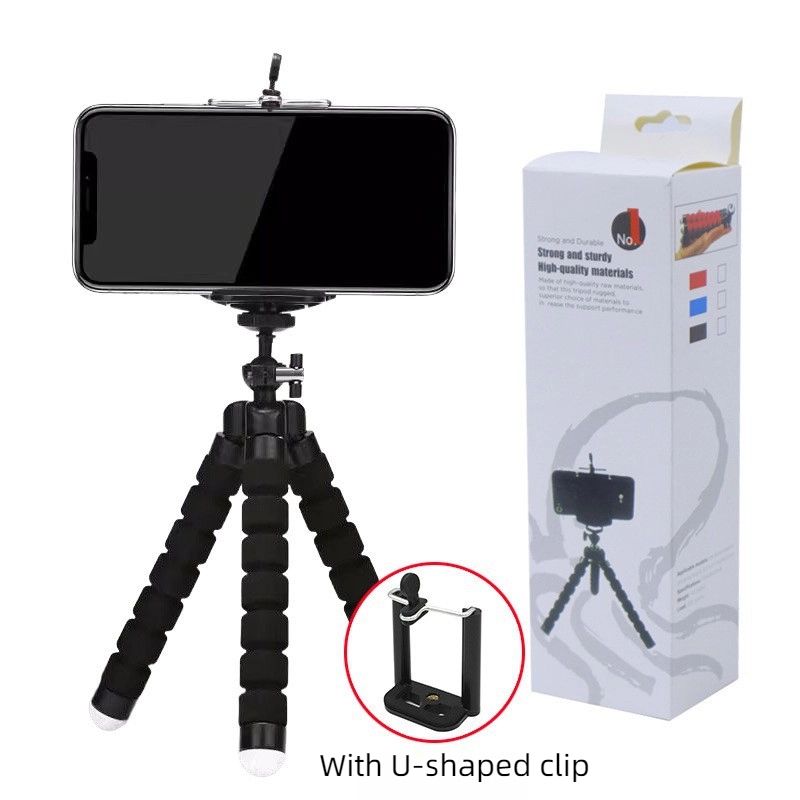 Multifunctional desktop mobile phone holder tripod foldable portable live broadcast drama holder multi-angle adjustment non-slip mobile phone holder
