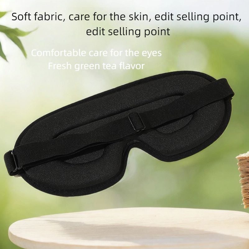 Ice silk sleeping eye mask, shading, breathable, relieving eye fatigue, adjustable elastic, unisex sleep aid eye mask