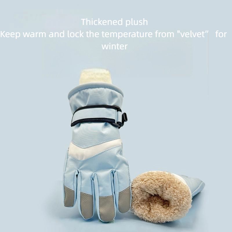 Special gloves for outdoor cycling in winter, velvet-feeling, warm and cold-proof inside, windproof, wear-resistant, non-slip touch screen models for cycling