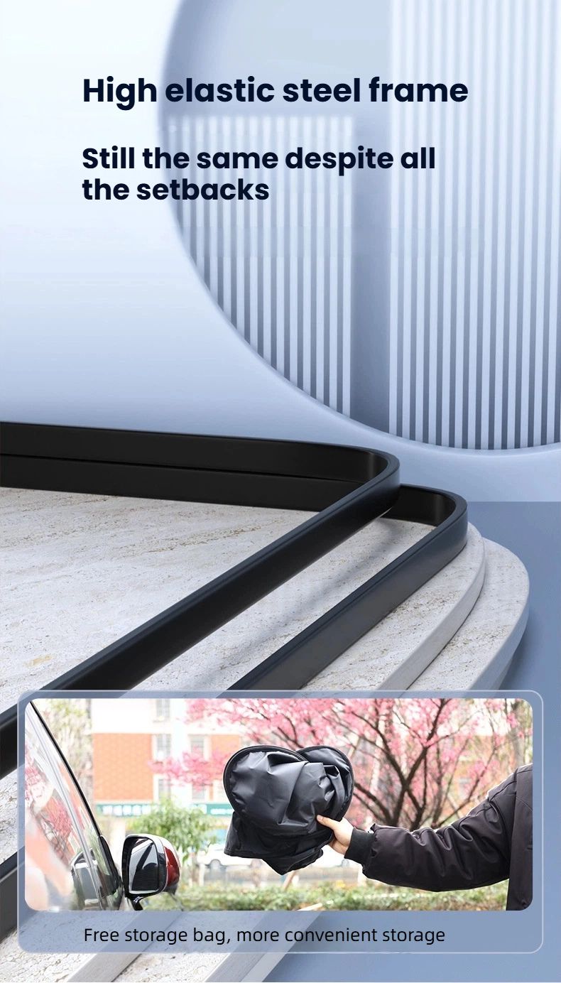 Car front window glass sunscreen sunshade, silver-coated double-ring titanium silver summer sunscreen heat insulation foldable sunshade cloth
