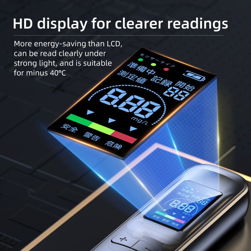 Portable alcohol test detector, fast and accurate blowing type household / car drunk driving detection artifact