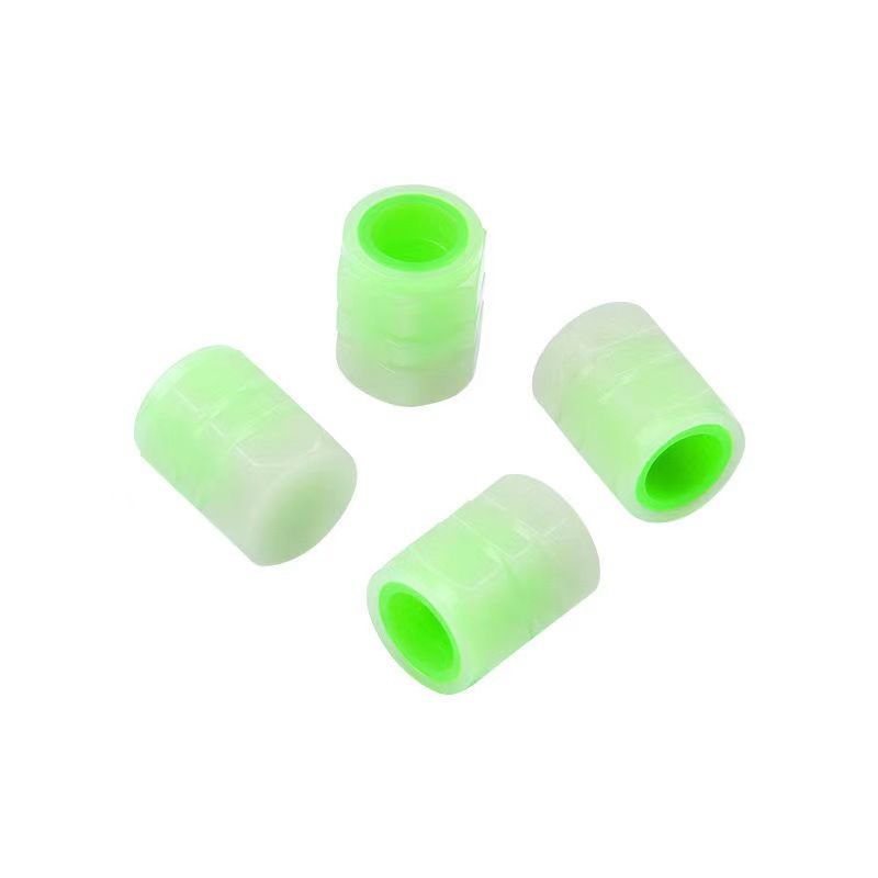 4 pieces of luminous valves for automobiles, automobile tire valve caps, motorcycle valve cores, luminous