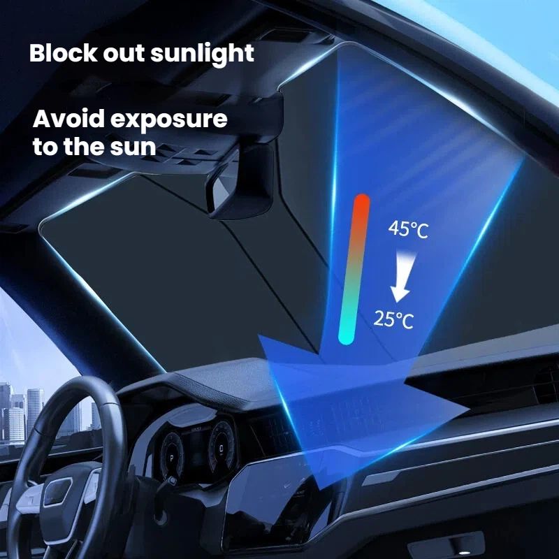 Durable titanium silver car sunshade cloth folding portable multi-model suitable for sunscreen sunshade