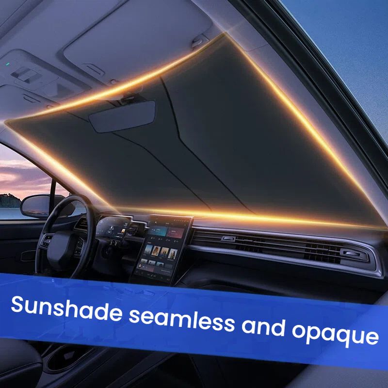 Durable titanium silver car sunshade cloth folding portable multi-model suitable for sunscreen sunshade