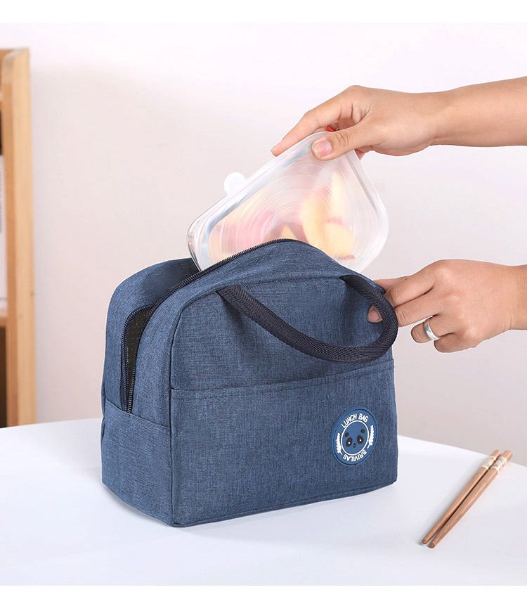 Insulated lunch box bag, hand-held lunch bag, portable bag for work with rice, aluminum foil thickened primary school student rice bag