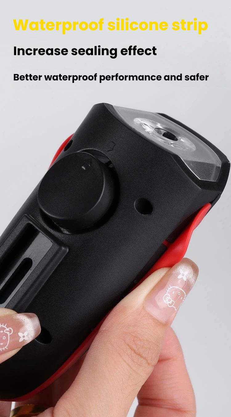 Solar rechargeable bicycle headlights, riding flashlights, waterproof headlights, horn lights, mountain bike night riding lights, USB charging outdoor