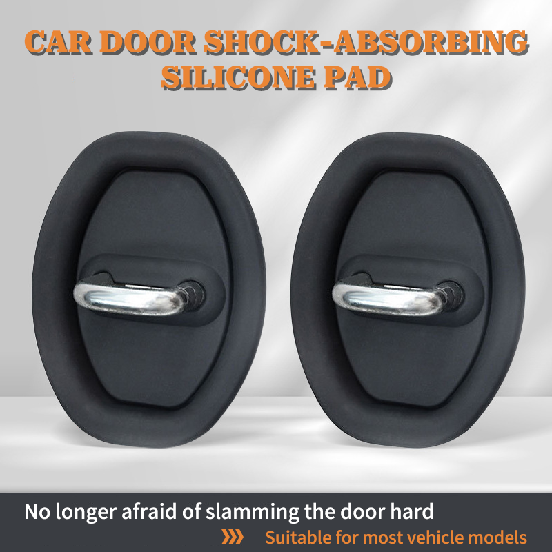 4 door lock protection pads, door shock absorption cushioning pads, door lock rubber sleeves, suitable for most models, shockproof and noise reduction protective sleeves