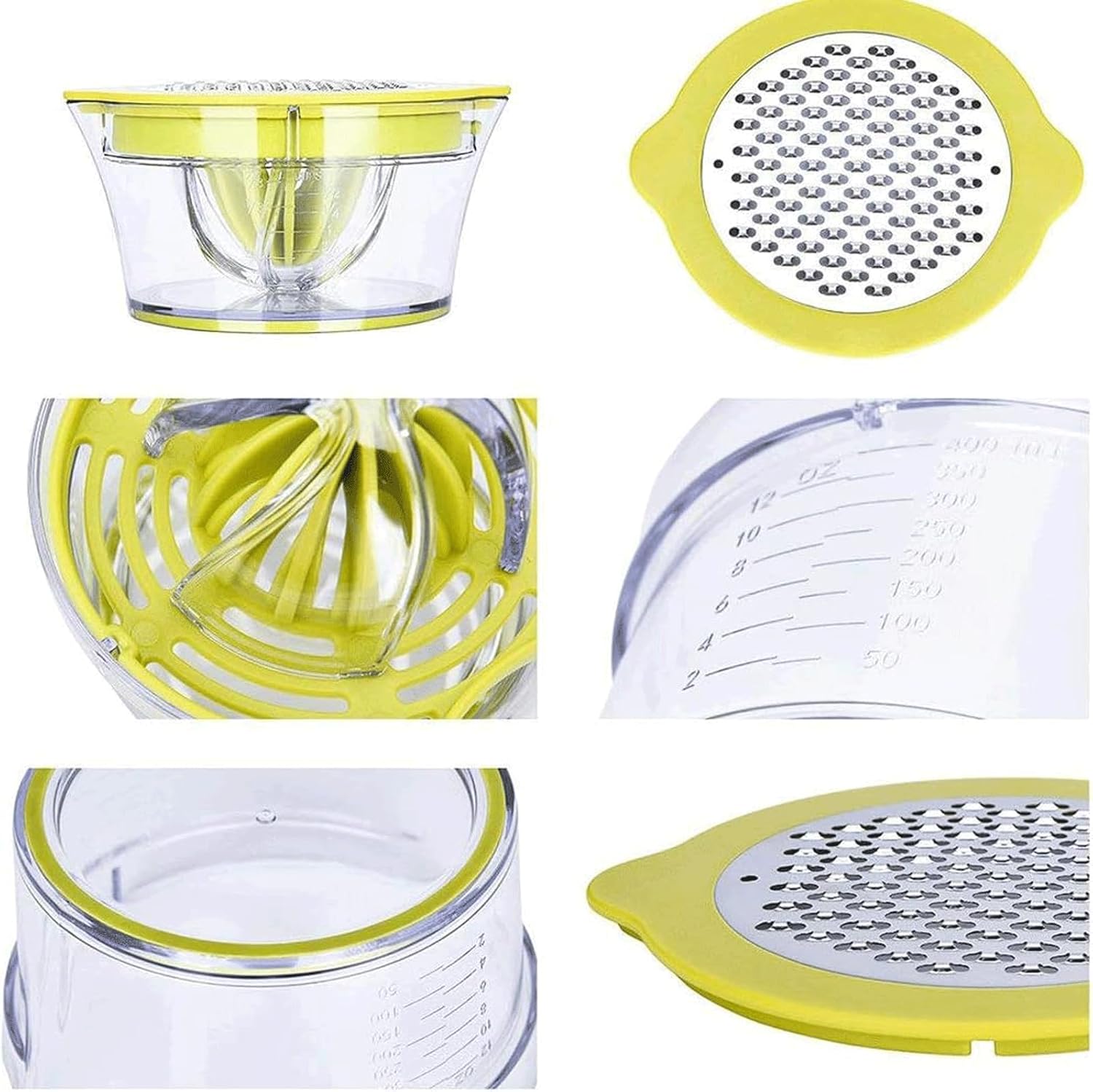 Citrus Lemon Orange Juicer Manual Hand Squeezer with Built-in Measuring Cup and Greater