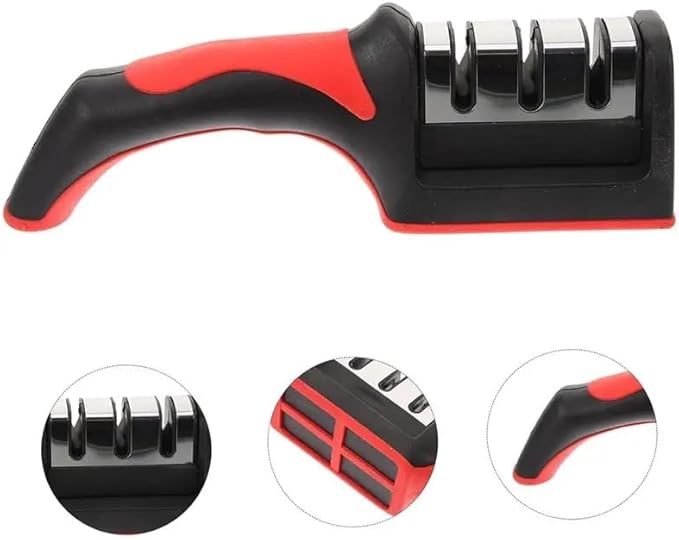 Portable household quick knife sharpener for outdoor camping, suitable for four-slot knife sharpener design, manual knife sharpener