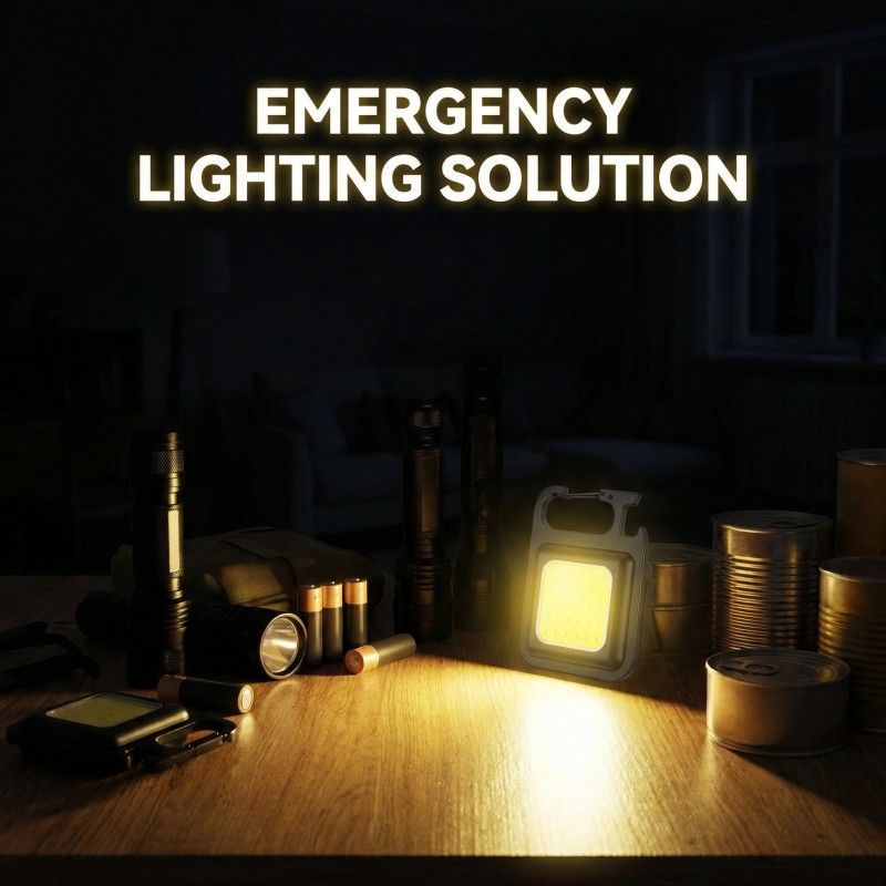 Rechargeable Keychain Flashlight , High Lumen Super Bright LED Work Light with Magnet,Clip,Bottle Opener for Dog Walking,Car Repair, Emergency,Camping,EDC