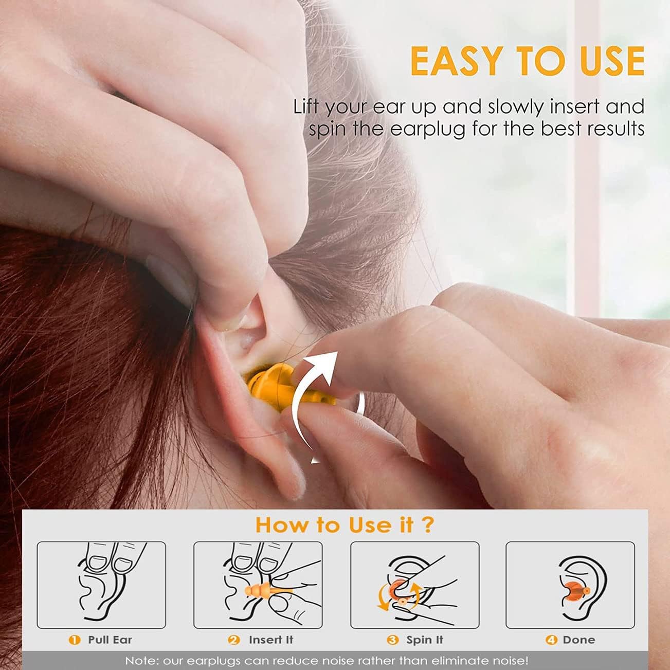 EarPlugs for Sleeping,5 Pairs Noise Canceling Soft Reusable Silicone Earplugs Waterproof Noise Reduction Earplugs for Concert,Swimming,Study,Loud Noise,Snoring