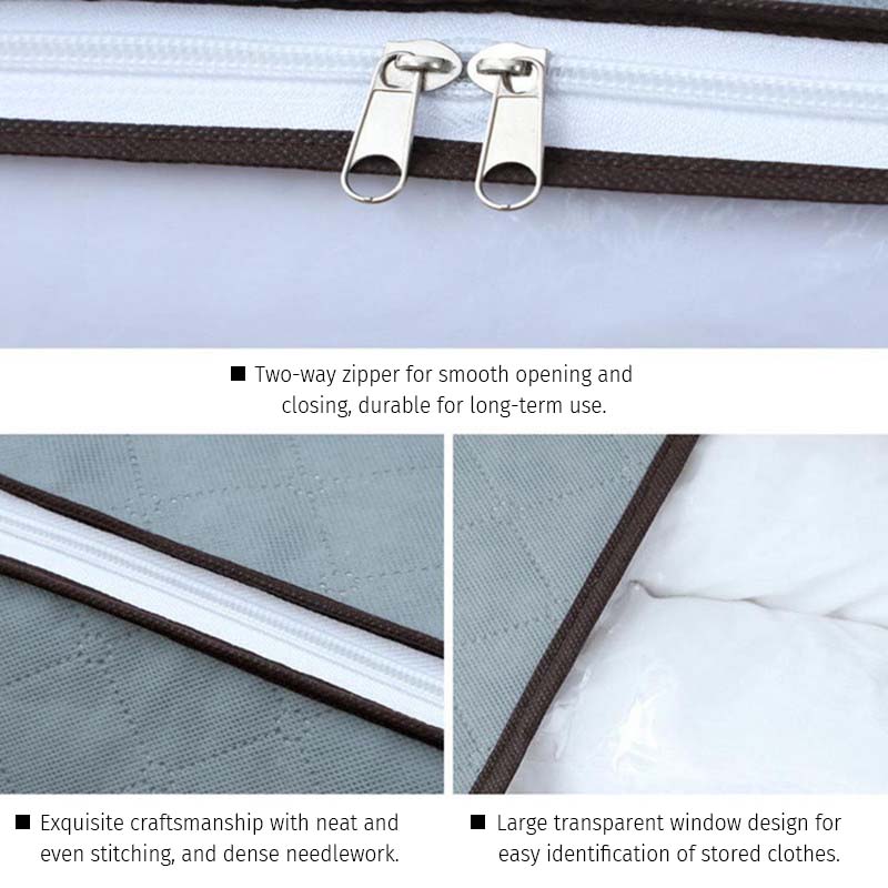 Large-capacity thickened bamboo charcoal non-woven quilt storage bag, moisture-proof and dust-proof clothing storage bag