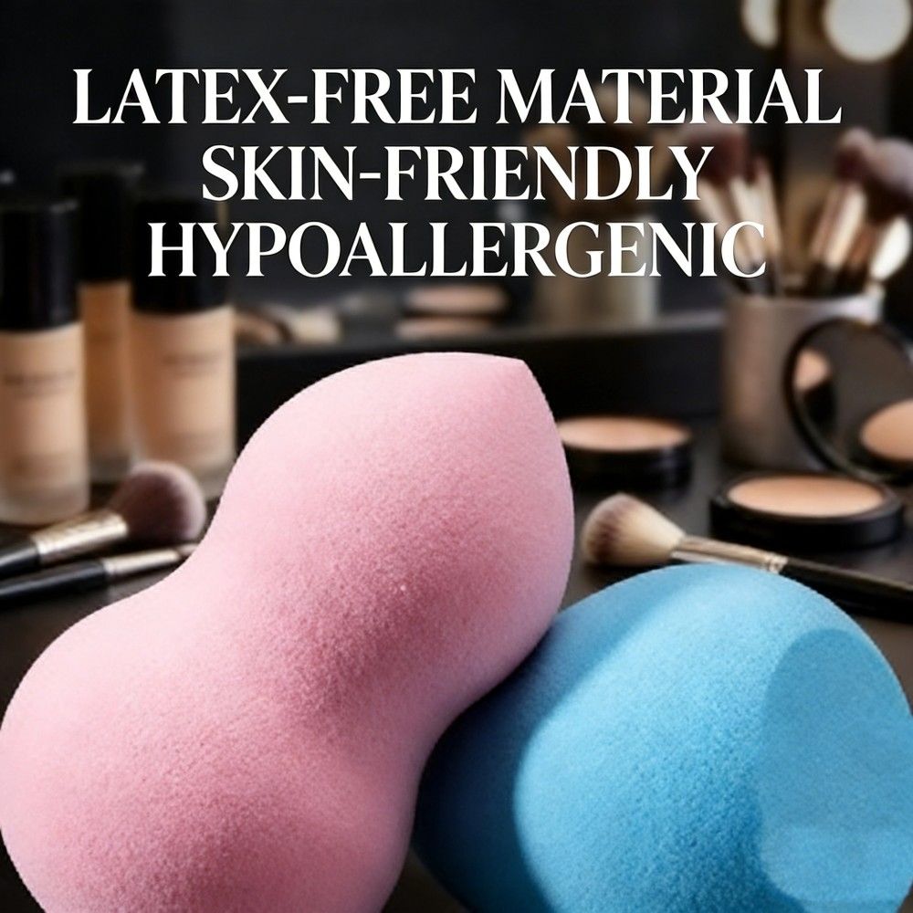 Quality Soft Beauty Makeup Sponge Set, 3 Piece Foundation Powder Puff, Professional Blending Cosmetic Sponges