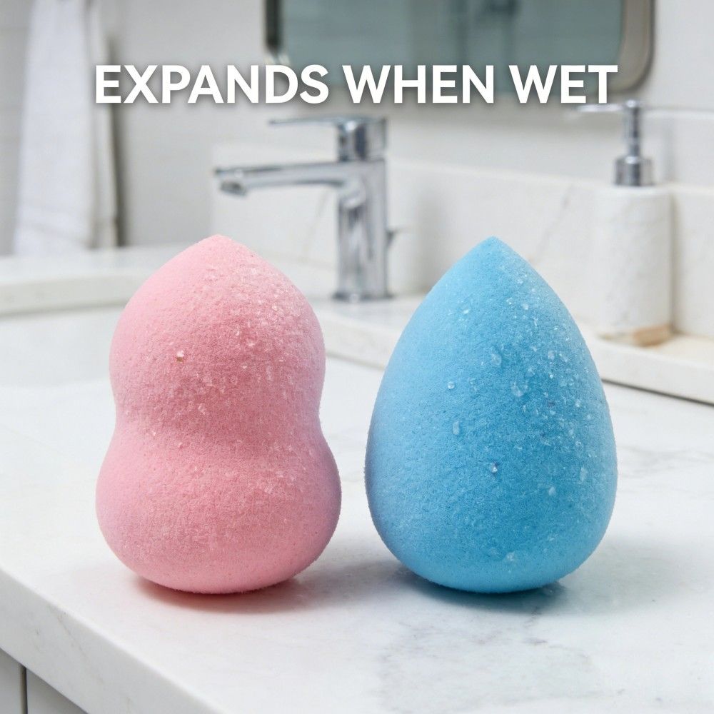 Quality Soft Beauty Makeup Sponge Set, 3 Piece Foundation Powder Puff, Professional Blending Cosmetic Sponges