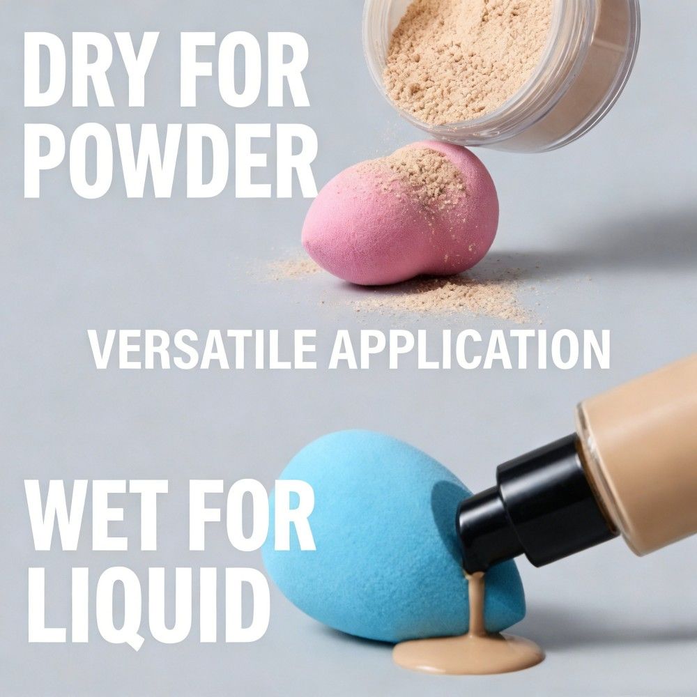 Quality Soft Beauty Makeup Sponge Set, 3 Piece Foundation Powder Puff, Professional Blending Cosmetic Sponges