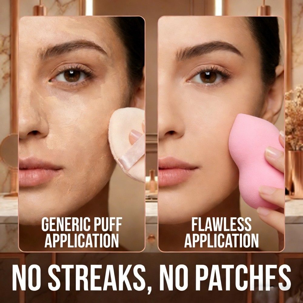 Quality Soft Beauty Makeup Sponge Set, 3 Piece Foundation Powder Puff, Professional Blending Cosmetic Sponges