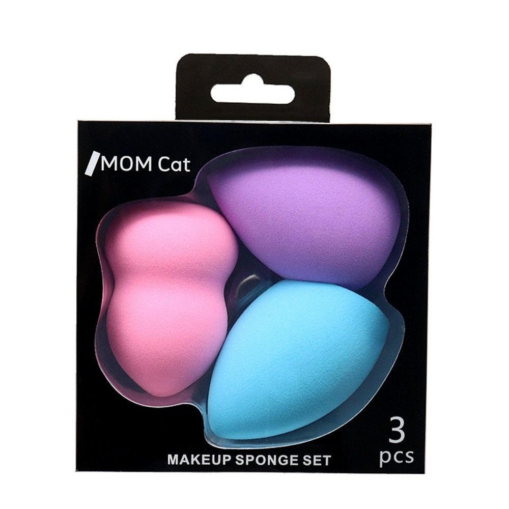 Quality Soft Beauty Makeup Sponge Set, 3 Piece Foundation Powder Puff, Professional Blending Cosmetic Sponges