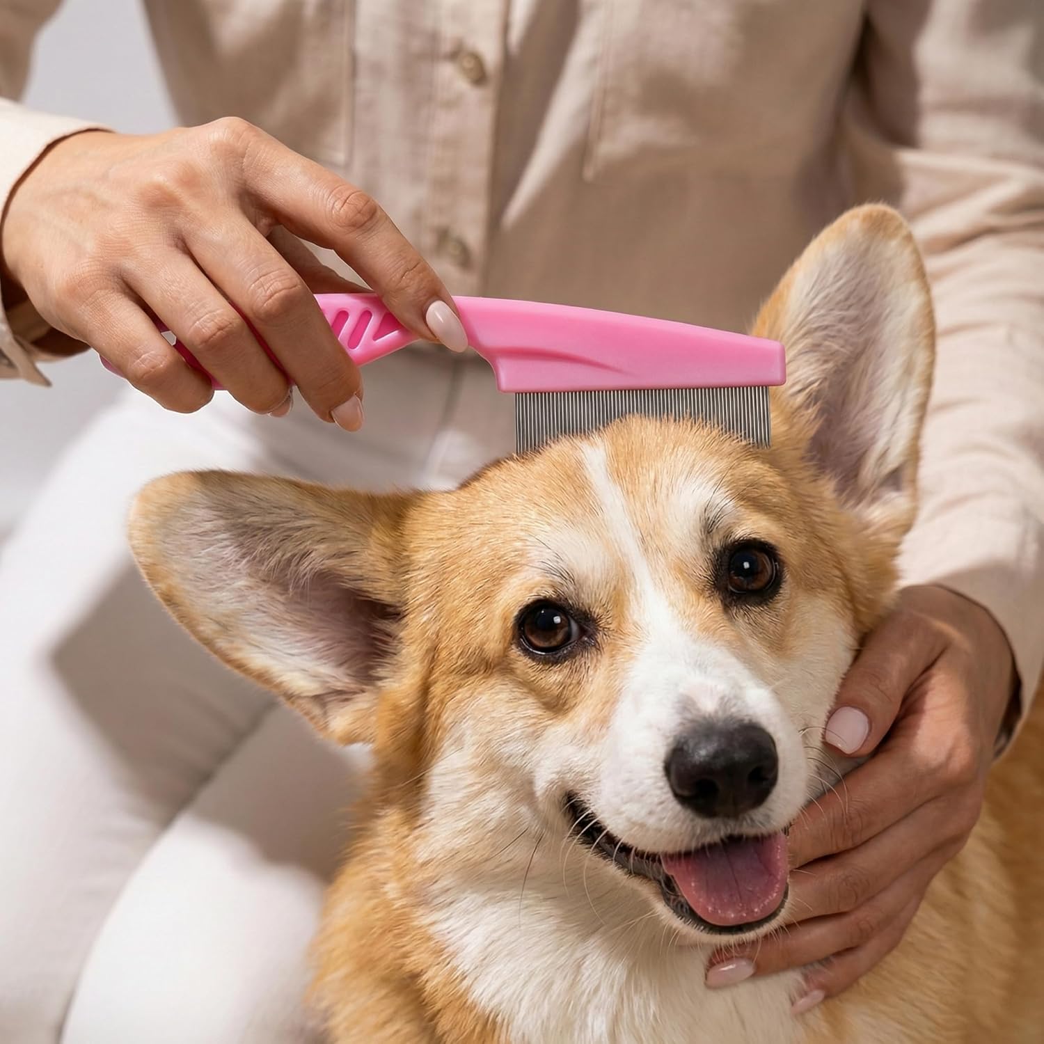 8-Piece Dog Grooming Kit – Pink | Pet Brush Set for Shedding, Dematting, Nail Clipping & Bathing | Ideal for Small & Medium Dogs