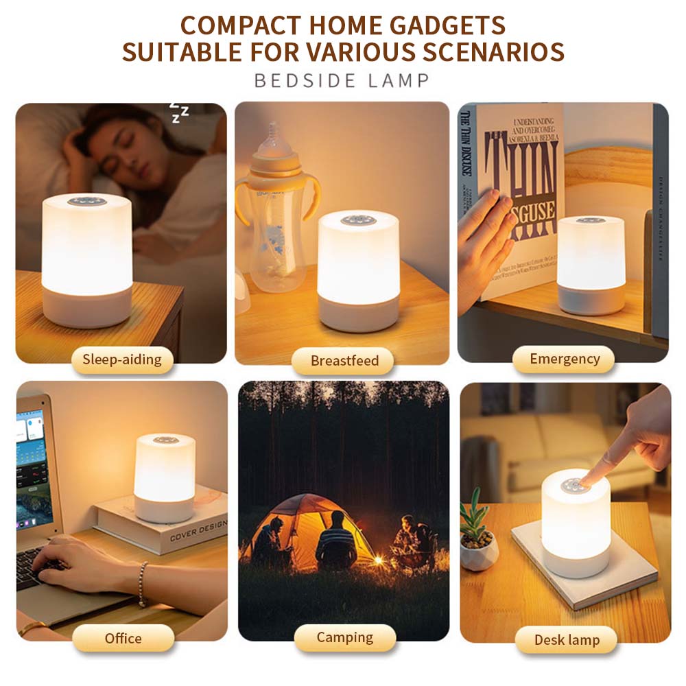 LED Night Light Bedside Lamp Touch and Remote Control Dimmable Portable Lamp for Baby Kids Bedroom Living Room