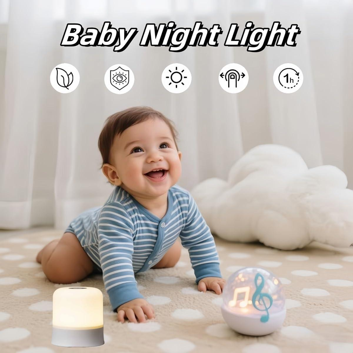 LED Night Light Bedside Lamp Touch and Remote Control Dimmable Portable Lamp for Baby Kids Bedroom Living Room