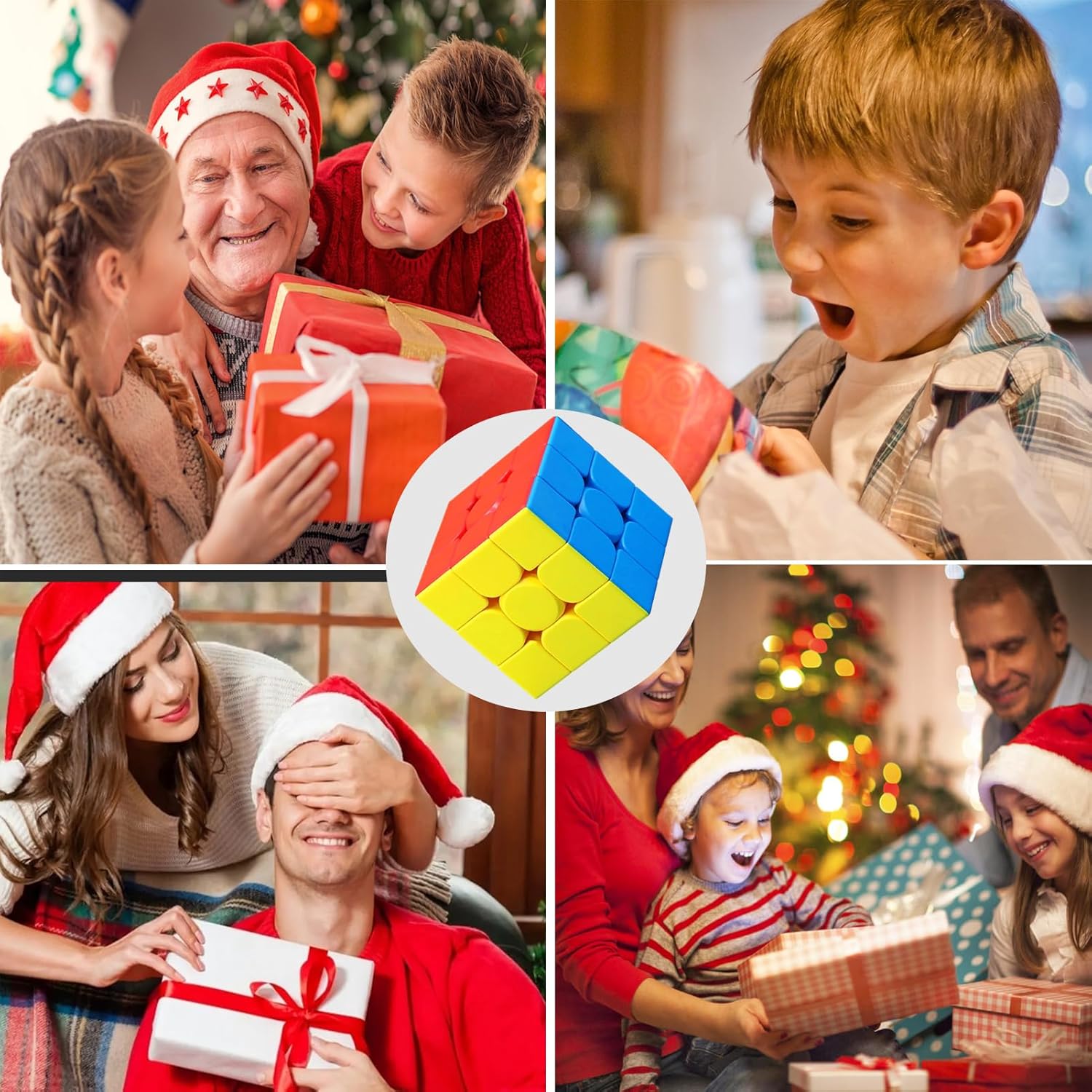 Speed Cube 3x3x3 , Stickerless Magic Cube 3x3, Fast Smooth Turning Vivid Colour 3D Puzzle Brain Toy Travel Games, Turns Quicker Than Original