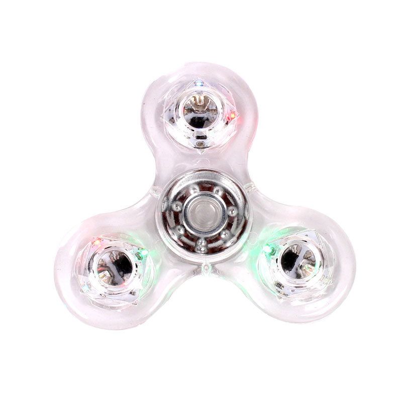 Crystal LED luminous fingertip gyro variable speed flashing hand-turned gyro children adult decompression toy birthday gift