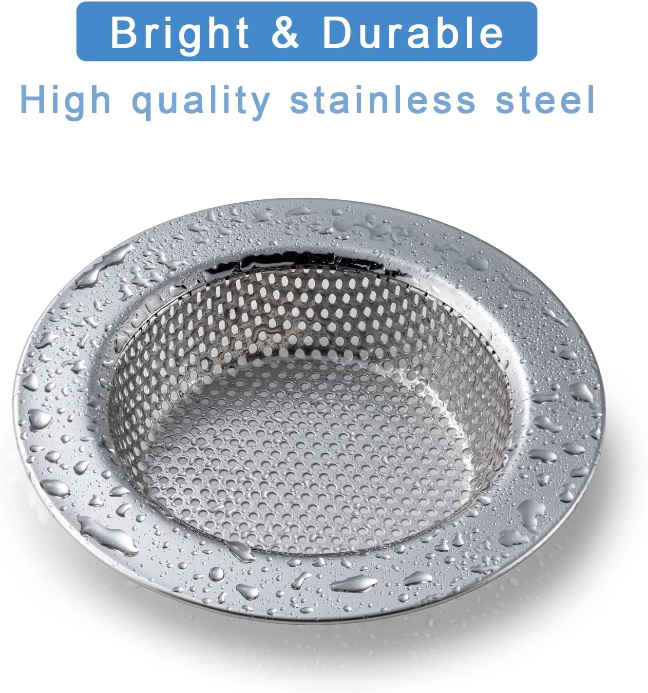 2 Pcs Sink Strainer for Most Kitchen Sink Drain Basket, Upgraded Double-Layer Safe Design Kitchen Sink Strainer