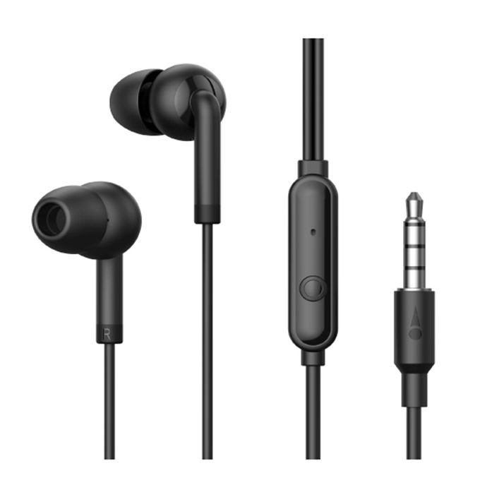 Infinix E-10 Wired Earphones 3.5mm Stereo Headset With Microphone Deep Bass Noise Isolation In-Ear Earbuds Handsfree Compatible Android iOS Laptop Durable Cable