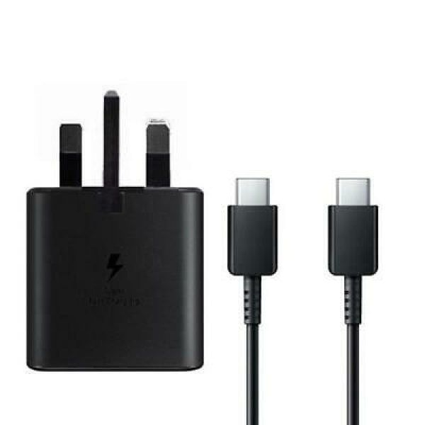 Samsung 25W Super Fast Charger USB-C Power Adapter Type-C Fast Charging Wall Charger for Galaxy S24 S23 S22 S21 A Series with PD 3.0 Compact Travel Adapter