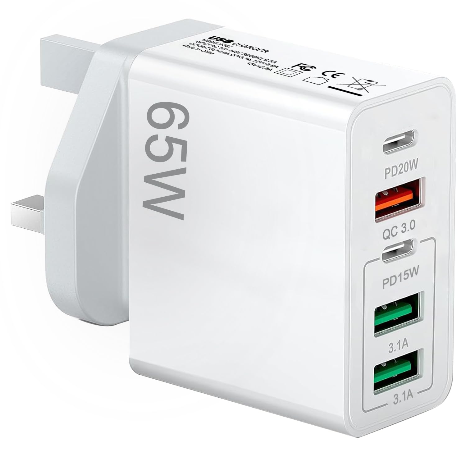 Samsung 65W PD Power Adapter Fast Charger USB-C Super Fast Charging 2.0 Type-C Wall Charger for Galaxy S24 S23 Ultra Note Series Laptops Tablets