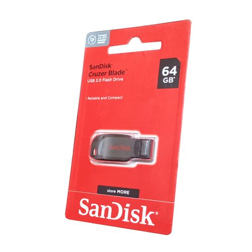 SanDisk Cruzer Blade USB 2.0 Flash Drive 32GB/16GB/64GB Portable Flash Disk High-Speed Data Storage Memory Stick