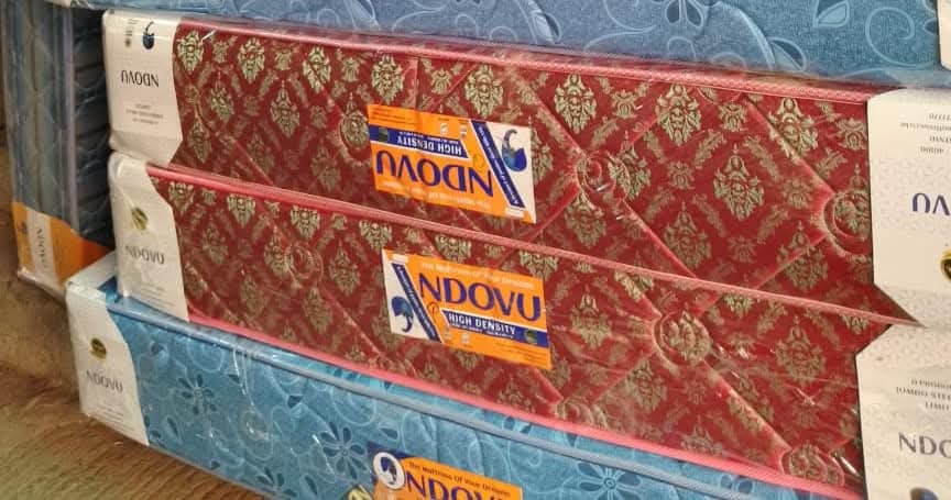 Ndovu 8-Inch Medium Duty Quilted Mattress 💤 | Soft Quilted Fabric | Spine Support | Durable Comfort | Ideal for Everyday Use | Elegant Floral Pattern 🌼