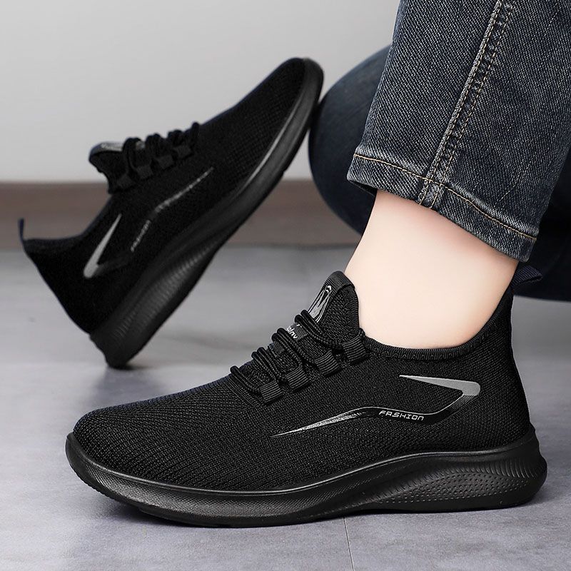 Men's casual sports shoes boys shoes breathable soft soled shoes women's running shoes students fashion teenager non-slip athletic shoes casual gray shoes