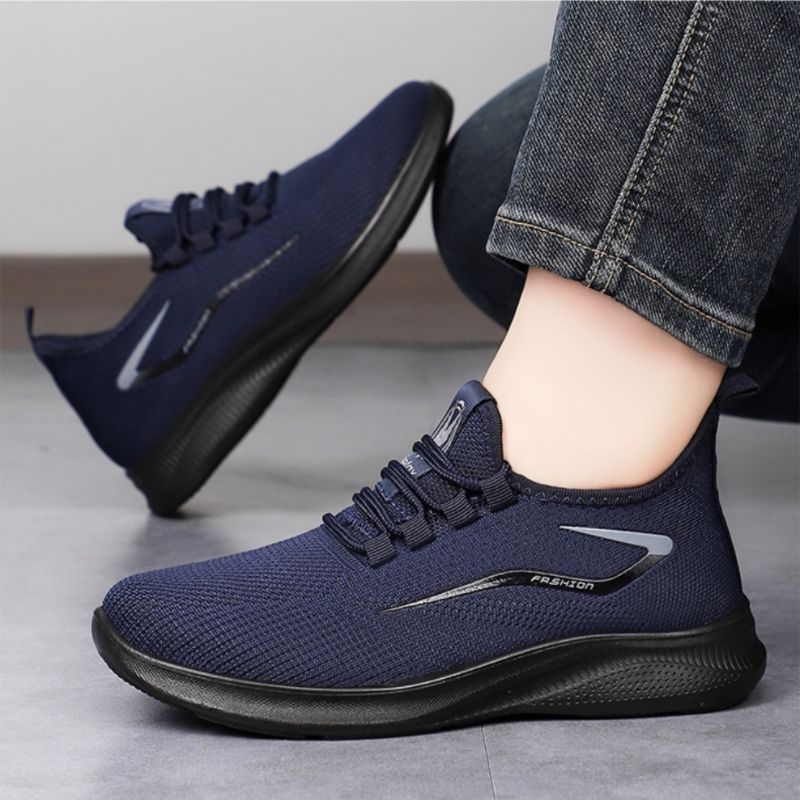 New Arrival Breathable Sports shoes Comfortable Men's Hiking Shoes Soft Running Shoes Outdoor Casual Shoes Blue
