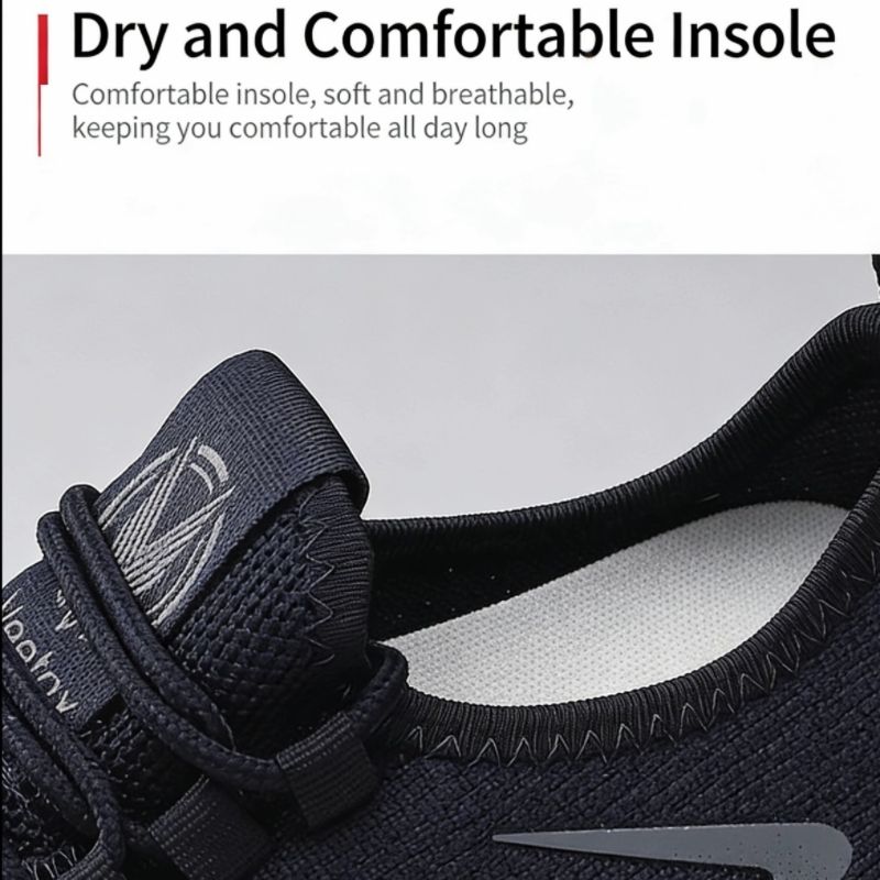 New Arrival Breathable Sports shoes Comfortable Men's Hiking Shoes Soft Running Shoes Outdoor Casual Shoes Blue