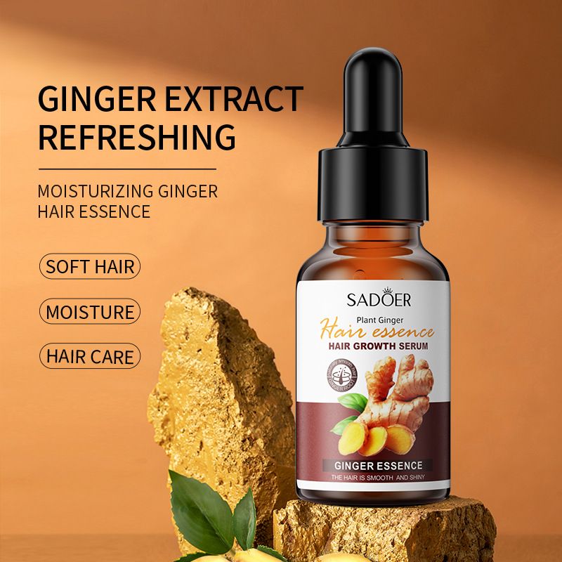 SADOER Ginger Extract Luxury Hair Repair Kit (4 Pieces) - Shampoo, Conditioner, Hair Mask & Treatment Serum  Fights Dryness & Split Ends, Boosts Hair Elasticity & Luster