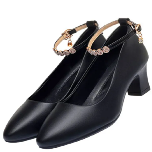 New Arrivals Women’s Mid Heel Shoes Soft PU Leather Ladies Shoes Size 38 - 41 Ladies Office African Fashion Female Girlfriend Gift Mom Wife Casual Girl’s High Heels Hot