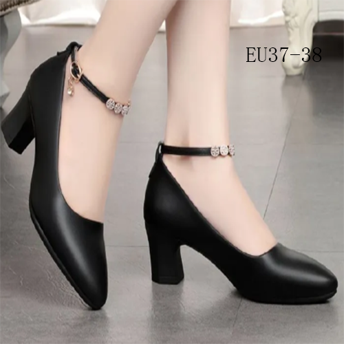 New Arrivals Women’s Mid Heel Shoes Soft PU Leather Ladies Shoes Size 38 - 41 Ladies Office African Fashion Female Girlfriend Gift Mom Wife Casual Girl’s High Heels Hot