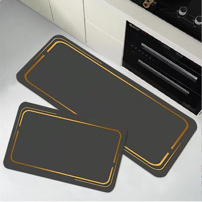 Kitchen Anti-Slip Rubber Backing Short Velvet Carpet – Soft, Skin-Friendly, Quick Dry & Easy Clean, Non-Shedding Mat