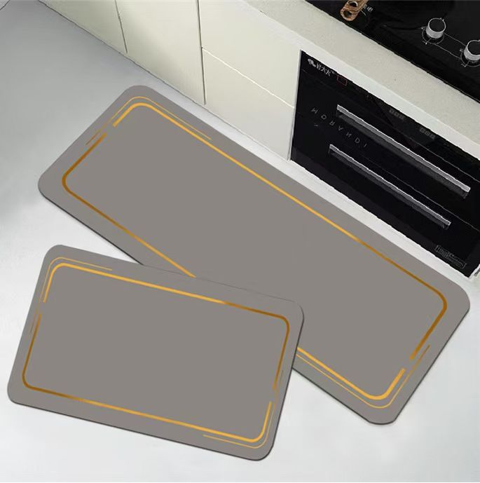 Kitchen Anti-Slip Rubber Backing Short Velvet Carpet – Soft, Skin-Friendly, Quick Dry & Easy Clean, Non-Shedding Mat