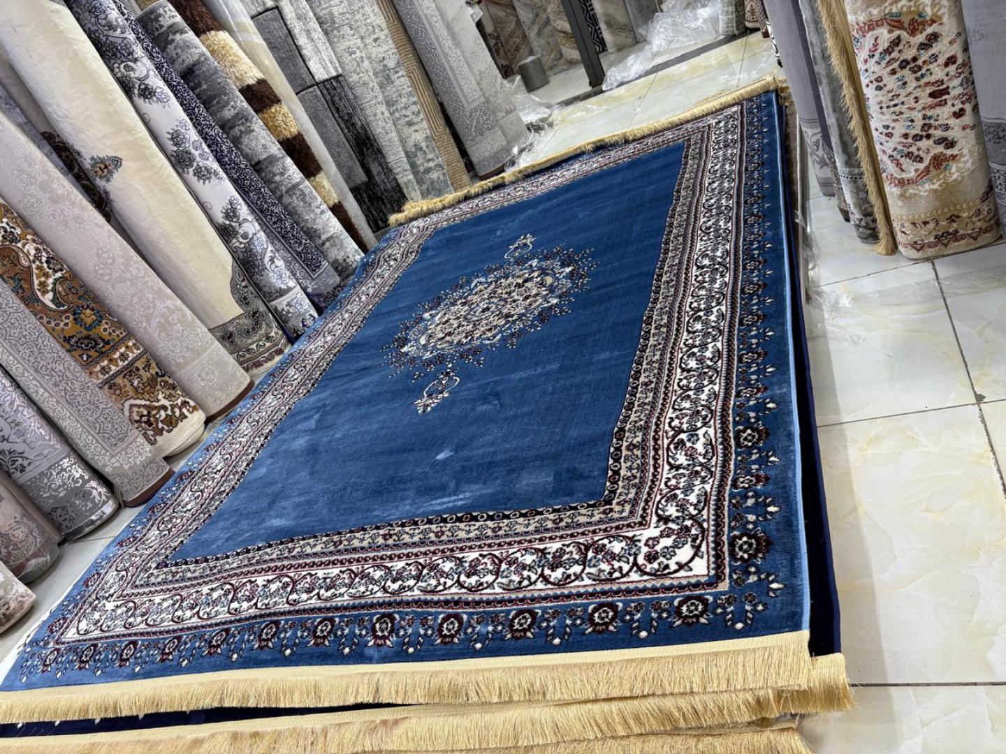 luxurious flowered Turkish carpet