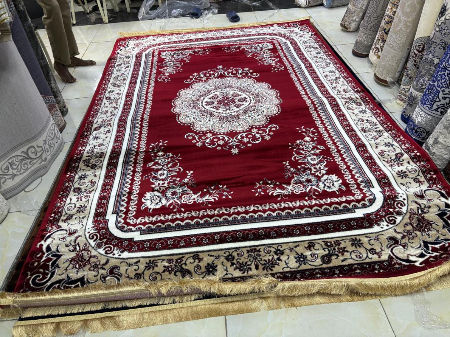 luxurious flowered Turkish carpet