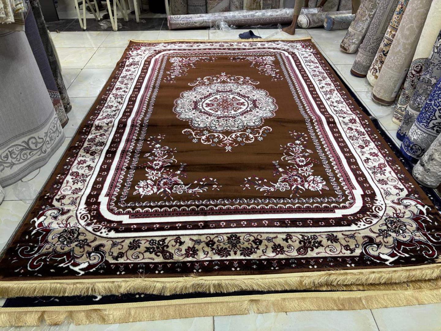 luxurious flowered Turkish carpet