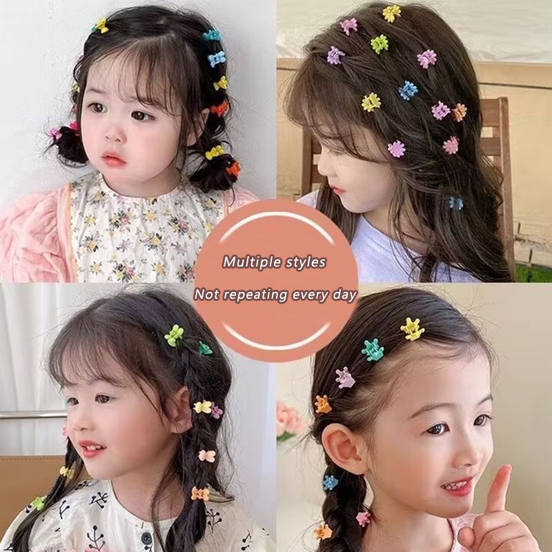 40pcs/set candy colored mini clip for women, Korean style hair clip, dopamine hair clip for girls, hair accessories in various styles, anti slip strong clip, plastic hair clip, small size claw clip