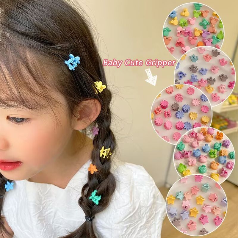 40pcs/set candy colored mini clip for women, Korean style hair clip, dopamine hair clip for girls, hair accessories in various styles, anti slip strong clip, plastic hair clip, small size claw clip